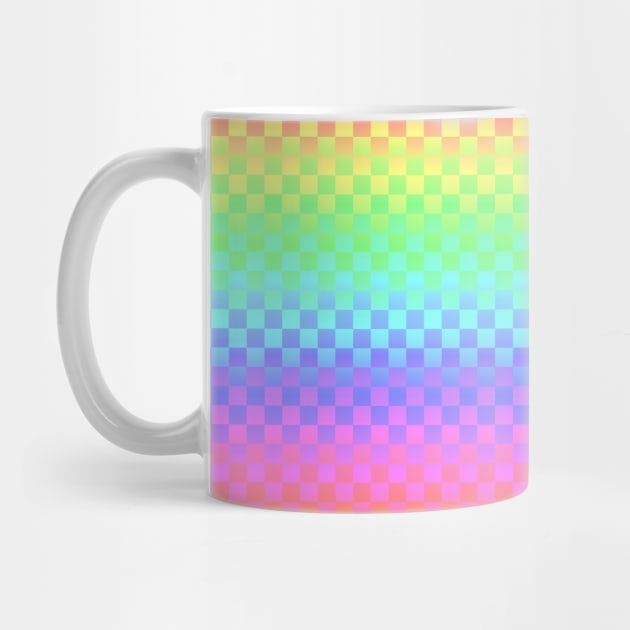 Rainbow Ombre Checkered Pattern by saradaboru